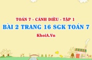 Bài 2 trang 16 SGK Toán 7 tập 1 Cánh Diều